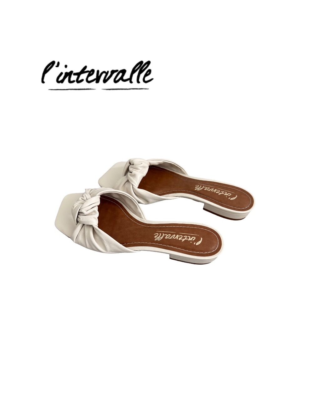 L'INTERVALLE Cream Knotted Sandals